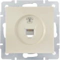 Изображение товара Розетка телефонная LEZARD Vesna скрытой установки, евро стандарт, механизм, цвет - кремовый