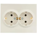 Изображение товара Розетка LEZARD Vesna 2-местная для скрытой установки кремовая без заземления
