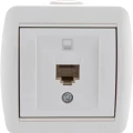 Изображение товара Розетка компьютерная LEZARD Nata 1-местная открытой установки RJ45, цвет - белый