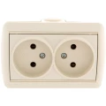 Изображение товара Розетка LEZARD 2-местная для открытой установки 16А IP20 кремовая