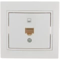 Изображение товара Розетка компьютерная LEZARD Mira 1-местная скрытой установки RJ45, цвет - белый