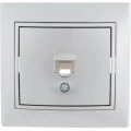 Изображение товара Розетка компьютерная LEZARD Mira 1-местная скрытая установка RJ45 серебристый металлик