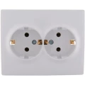 Изображение товара Розетка LEZARD Karina 2-местная скрытая установка без заземления белая