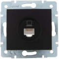 Изображение товара Розетка компьютерная LEZARD Karina 1-местная скрытой установки RJ45, механизм, цвет - черный бархат