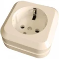 Изображение товара Розетка Makel 1-местная для открытой установки 16А IP20 кремовая Турция