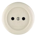Изображение товара Розетка Makel 1-местная IP20 круглая без заземления керамическая бежевый