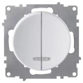 Изображение товара Выключатель двухклавишный OneKeyElectro СП Florence 10А с подсветкой, IP20, механизм, цвет - белый