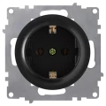Изображение товара Разетка встраиваемая OneKeyElectro Florence IP20 с заземлением черная
