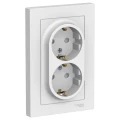 Изображение товара Розетка Systeme Electric AtlasDesign 2-местная для скрытой установки 16А белая