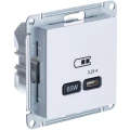 Изображение товара Розетка Systeme Electric AtlasDesign USB тип C 65Вт QC PD белая