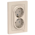 Изображение товара Розетка Systeme Electric AtlasDesign 2-местная для скрытой установки 16А IP20 бежевый