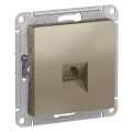 Изображение товара Розетка телефонная Systeme Electric AtlasDesign RJ11 1-местная скрытой установки, механизм, цвет - шампань