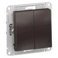 Изображение товара Двухклавишный выключатель Systeme Electric AtlasDesign мокко IP20 10А скрытая установка