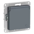 Изображение товара Розетка Systeme Electric AtlasDesign 1-местная скрытая установка IP20 грифель