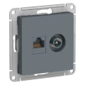 Изображение товара Розетка комбинированная Systeme Electric AtlasDesign грифель 2-местная RJ45 и TV