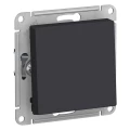 Изображение товара Выключатель одноклавишный Systeme Electric СП AtlasDesign 10А с самовозвратом, механизм, IP20, схема 1, цвет - карбон