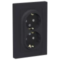 Изображение товара Розетка Systeme Electric AtlasDesign 2-местная для скрытой установки 16А карбон