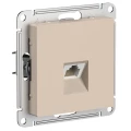 Изображение товара Розетка компьютерная Systeme Electric AtlasDesign RJ45 кат.5E, механизм, цвет - песочный ATN001283