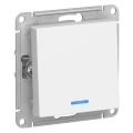 Изображение товара Выключатель одноклавишный Systeme Electric AtlasDesign 10AX с подсветкой, схема 1а, механизм, цвет - лотос