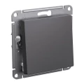 Изображение товара Выключатель одноклавишный Systeme Electric AtlasDesign 10AX схема 1 цвет базальт