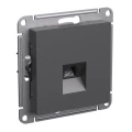 Изображение товара Розетка компьютерная Systeme Electric AtlasDesign RJ45 кат.5E, механизм, цвет - базальт ATN001483