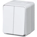 Изображение товара Выключатель двухклавишный Systeme Electric ОП AtlasDesign Profi54 10AX, IP54, цвет - белый