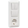 Изображение товара Блок комбинированный Systeme Electric BLANCA с розеткой и выключателями