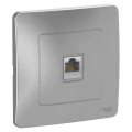 Изображение товара Розетка компьютерная Systeme Electric Blanca 1-местная скрытой установки RJ45 кат.5E, цвет - алюминий
