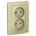 Изображение товара Розетка Systeme Electric Blanca 2-местная скрытая установка IP20 бежевый 16А 250В