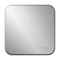 Изображение товара Переключатель одноклавишный Systeme Electric Blanca 10А 250В проходной открытой установки, IP20 схема 6 с изолированной пластиной, цвет - алюминий