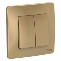 Изображение товара Двухклавишный выключатель Systeme Electric Blanca IP20 цвет титан