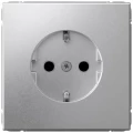 Изображение товара Розетка Systeme Electric ArtGallery 16А с заземлением и шторками, механизм, цвет - алюминий