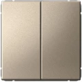 Изображение товара Двухклавишный переключатель Systeme Electric ArtGallery шампань 10AX 250V