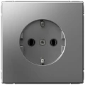 Изображение товара Розетка Systeme Electric ArtGallery 16А с заземлением, механизм, цвет сталь
