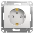 Изображение товара Розетка Systeme Electric Glossa одинарная 16А IP20 белая