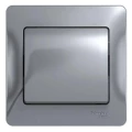 Изображение товара Выключатель одноклавишный Systeme Electric Glossa 10А, цвет - алюминий