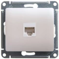 Изображение товара Розетка компьютерная Systeme Electric Glossa 1-местная RJ45 кат 5E механический механизм перламутр