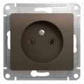 Изображение товара Розетка Systeme Electric Glossa 1-местная для скрытой установки, IP20, 16А, цвет шоколад