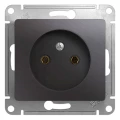 Изображение товара Розетка Systeme Electric Glossa 1-местная для скрытой установки 16А IP20 графит