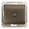 Изображение товара Розетка телевизионная Systeme Electric Glossa графитовая скрытая монтаж 1-местная
