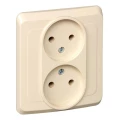 Изображение товара Розетка Systeme Electric Этюд 2-местная скрытой установки 16А кремовая