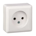 Изображение товара Розетка Systeme Electric Хит 1-местная для открытой установки 10А IP20 белая