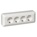 Изображение товара Розетка Systeme Electric Blanca 4-местная для открытой установки IP20 250В белая
