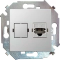 Изображение товара Розетка компьютерная Simon 15 скрытой установки RJ45 кат.5E Systimax, механизм, цвет - белый