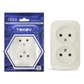 Изображение товара Розетка TOKOV ELECTRIC 2-местная для открытой установки 16А IP20 бежевый
