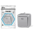 Изображение товара Выключатель одноклавишный TOKOV ELECTRIC Dita 10А IP54 серый