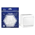 Изображение товара Переключатель одноклавишный TOKOV ELECTRIC Nix 10А 250В открытой установки, IP54, цвет - белый