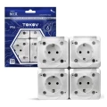 Изображение товара Розетка TOKOV ELECTRIC Nix 4-местная IP54 для открытой установки 16А белая