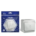 Изображение товара Кнопка звонка TOKOV ELECTRIC Nix 10А 250В открытой установки, IP54, цвет - серый