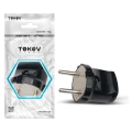 Изображение товара Вилка прямая TOKOV ELECTRIC TKL-PL 6А 250В без заземления черная
